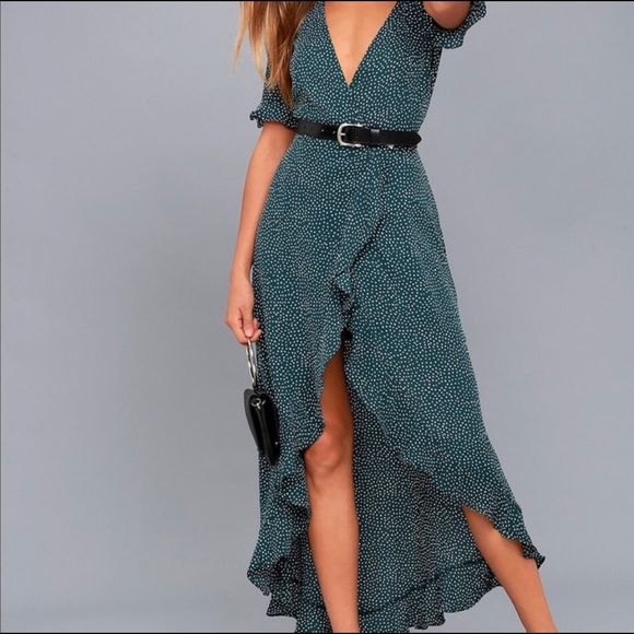 Lulus Dresses & Skirts - Lulu’s Polka Dot Wrap Dress